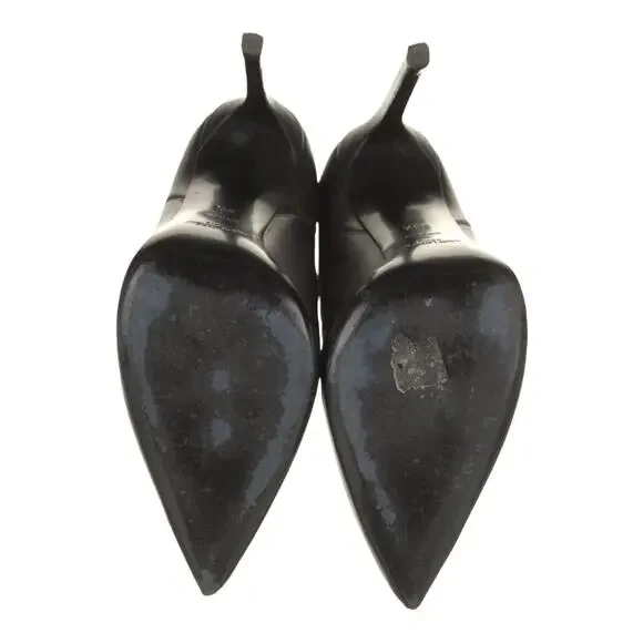 Saint Laurent Calfskin Classic Paris Ela 110 Ankle Boots - Black - 38.5 - Picture 15 of 16